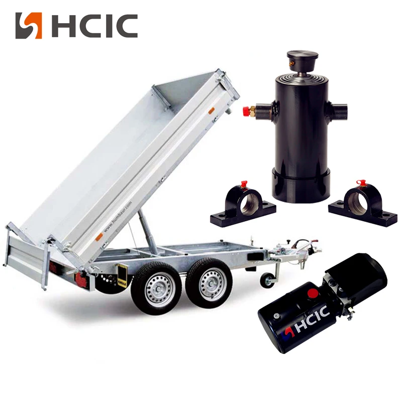 Jack Trailer Hidraulik Mandiri 12 Ton dengan Unit Daya 12V DC Terintegrasi