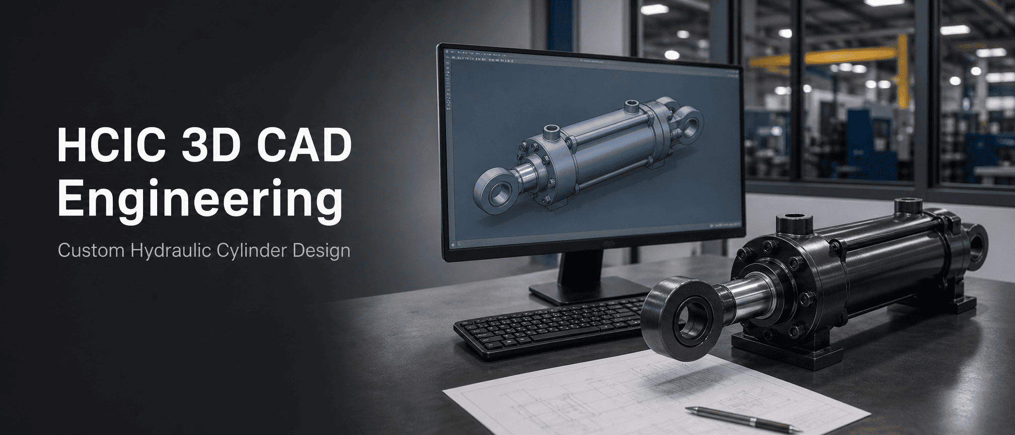 HCIC Memperbarui Sumber Daya Teknik CAD 3D untuk Silinder Hidraulik Khusus