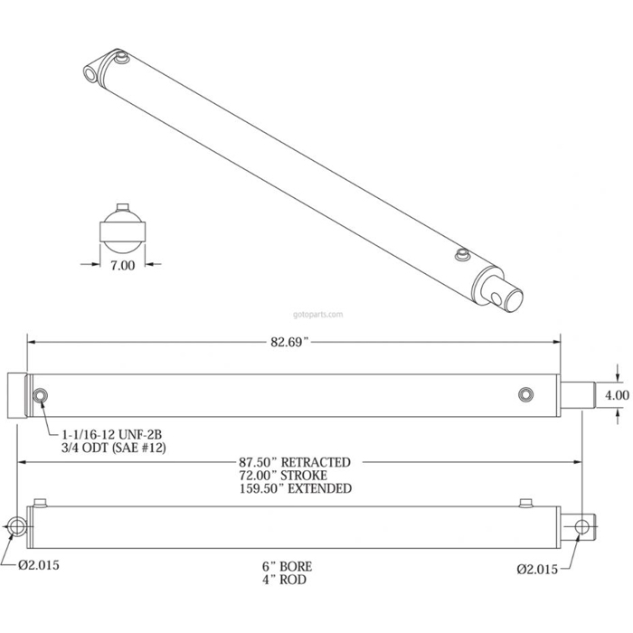 Silinder Hidrolik 6 Inci