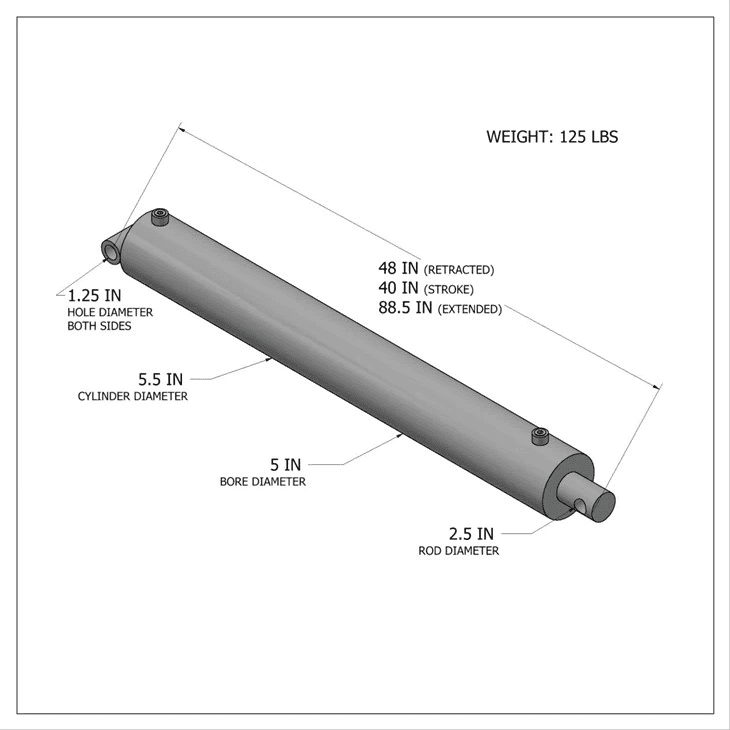 Silinder Hidraulik Non-Bypass