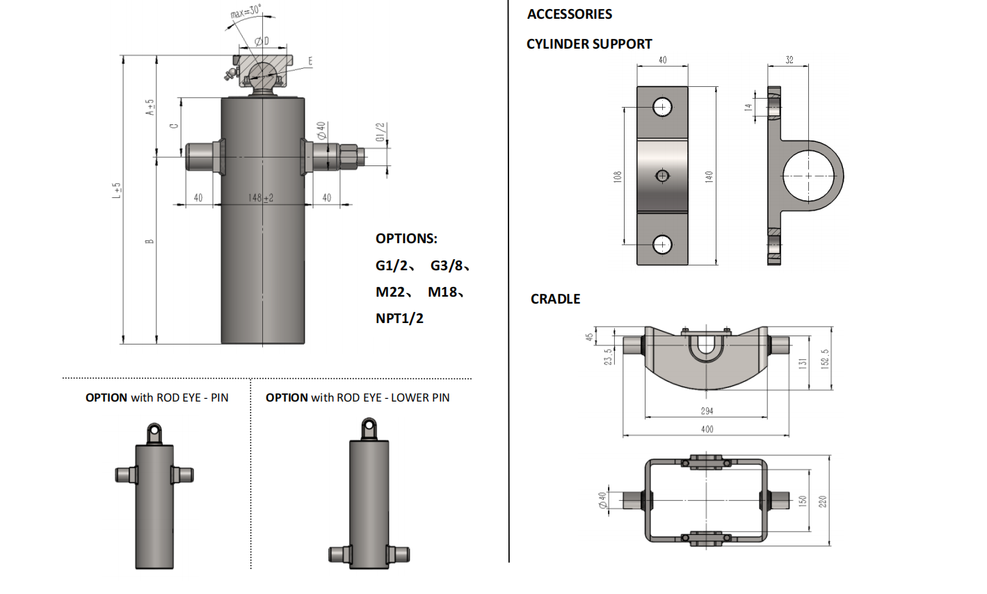 telescopic hydraulic cylinder