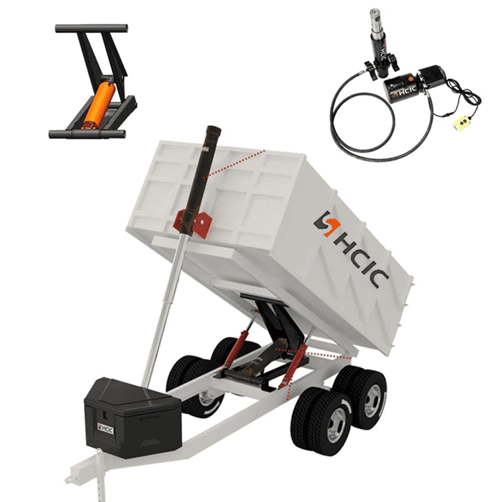 Silinder Oli Hidraulik Tekanan Tinggi HSG Ton Besar Untuk Trailer Pembuangan